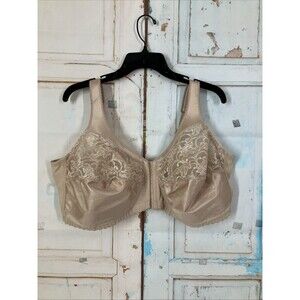 Glamorise Cafe Nude Full Figure Magic Lift Moisture Control Wirefree Bra 50C